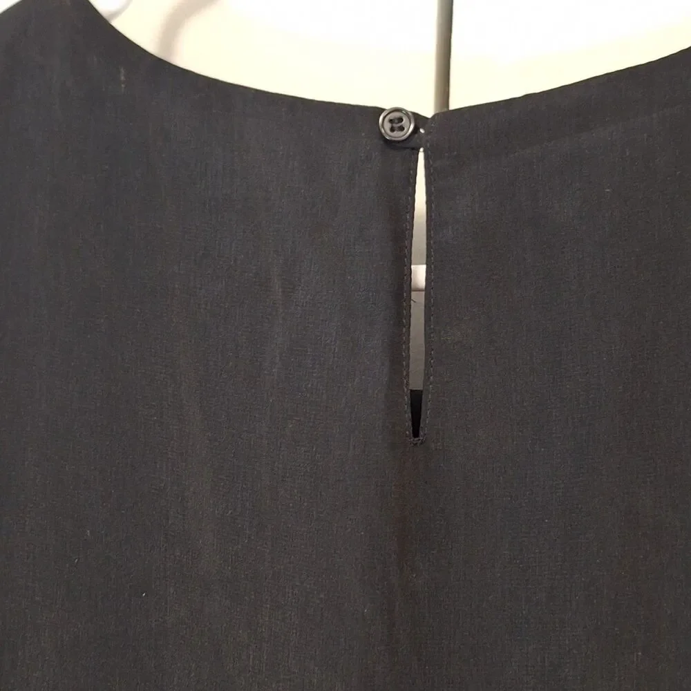 Ruby & Bloom Girls Black Sleeveless Dress Genuine Ostrich Feather Hem Size 14